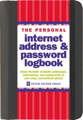 Peter Pauper Internet Address &amp; Password Logbook Black