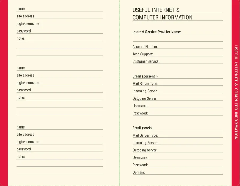 Peter Pauper Internet Logbook Black