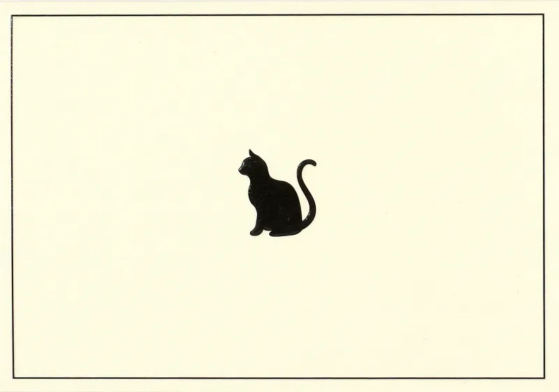 Peter Pauper Note Card Black Cat