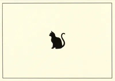 Peter Pauper Note Card Black Cat