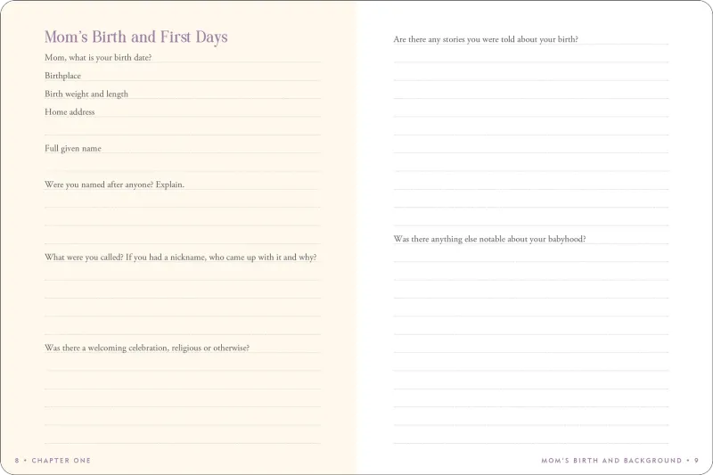 Peter Pauper Mom's Story Keepsake Memory Journal
