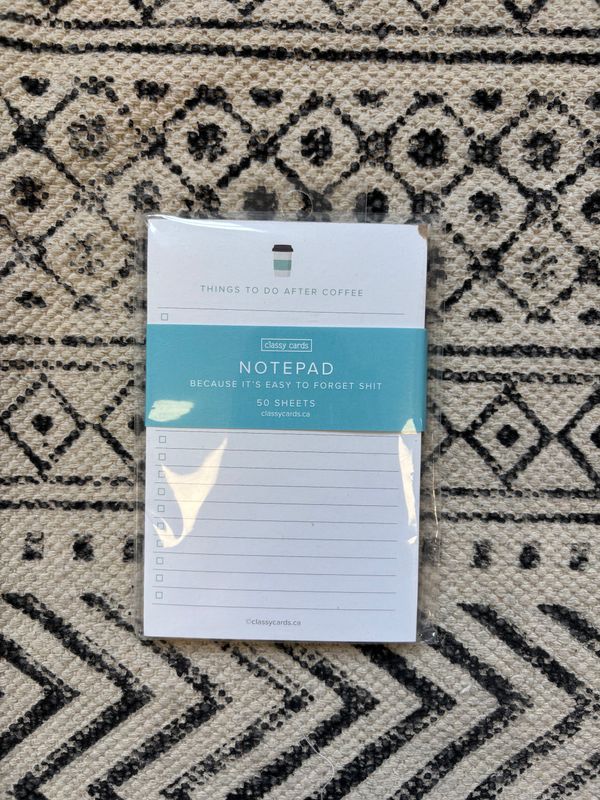 Classy Cards Notepad Coffee