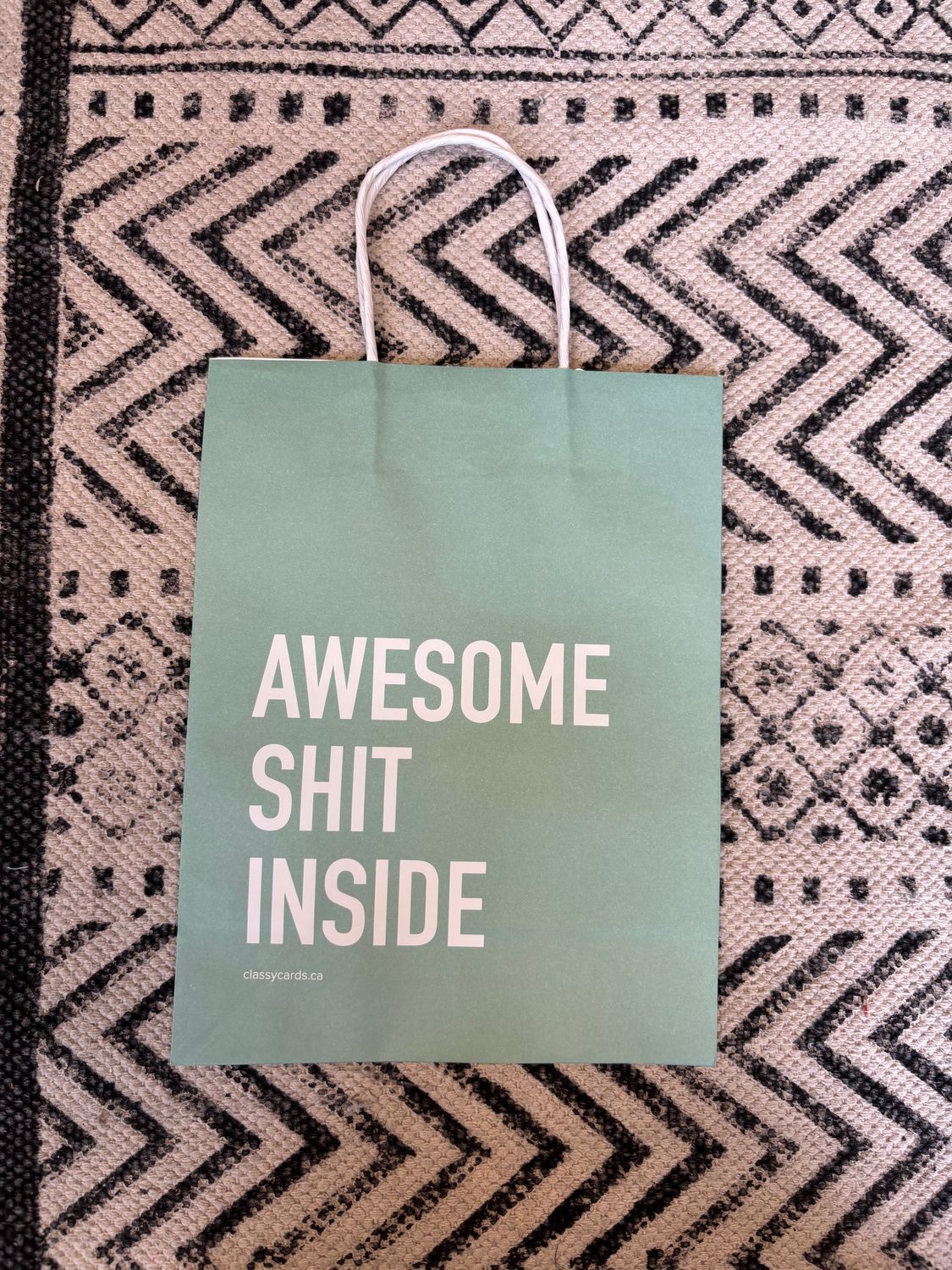 Classy Cards Gift Bag Awesome Shit Inside