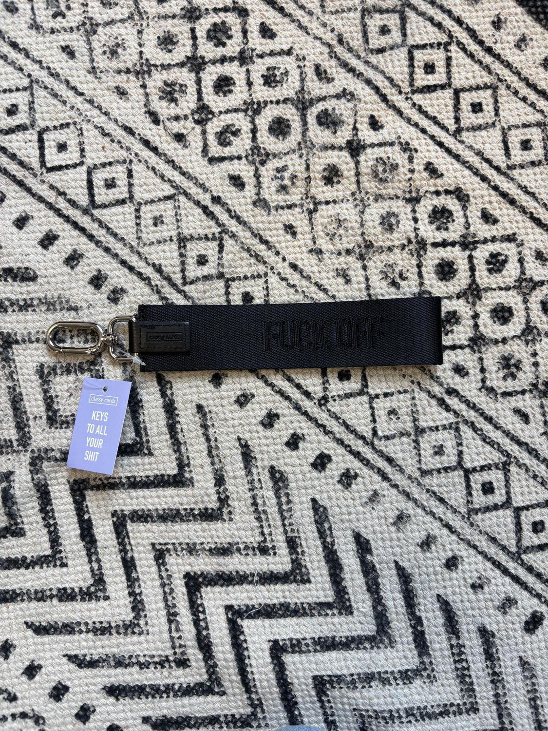 Classy Cards Fuck Off Wristlet Keychain