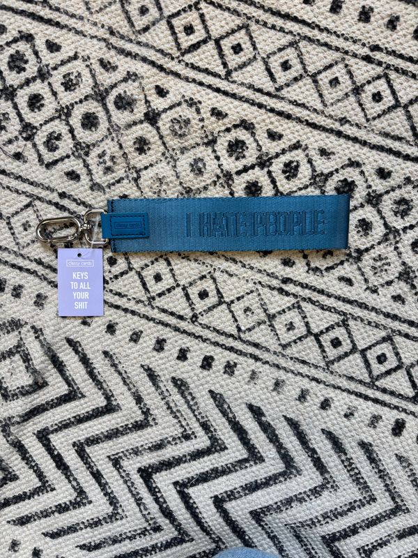 Classy Cards I Hate People Wristlet Keychain