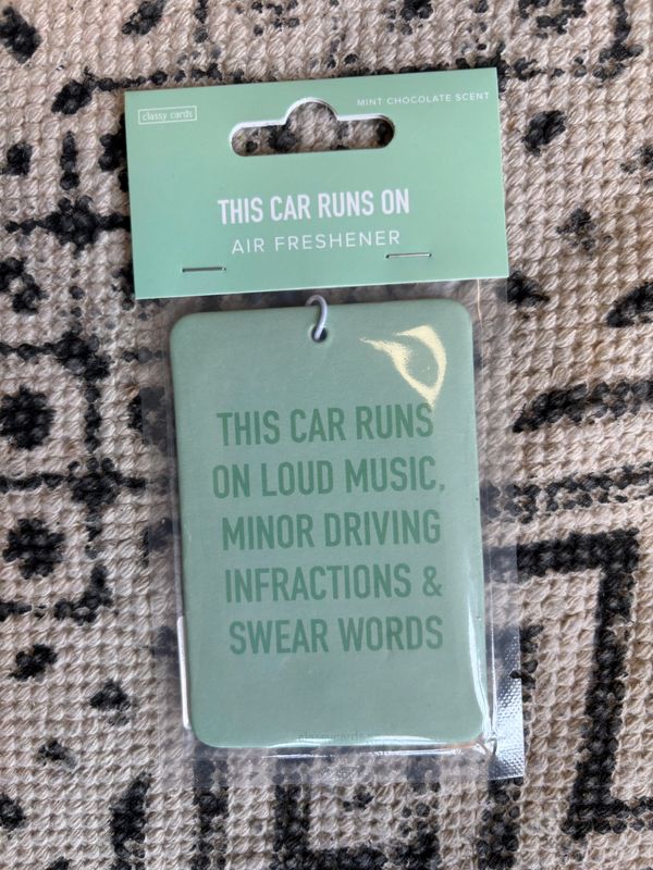 Classy Cards Air Freshener This Car Runs
