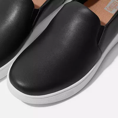 FitFlop Rally Leather Slip On Skate Sneaker