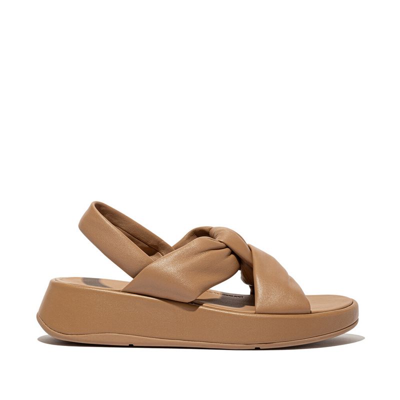 FitFlop F-Mode Knot Soft Leather Flatform Backstrap