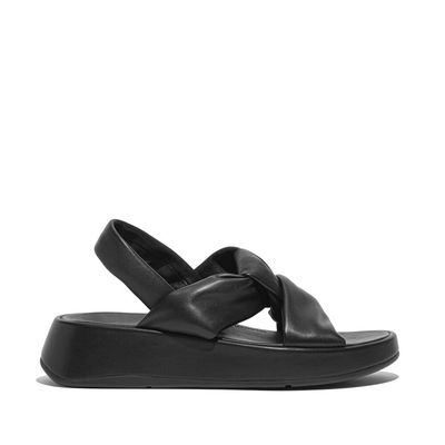 FitFlop F-Mode Knot Soft Leather Flatform Backstra