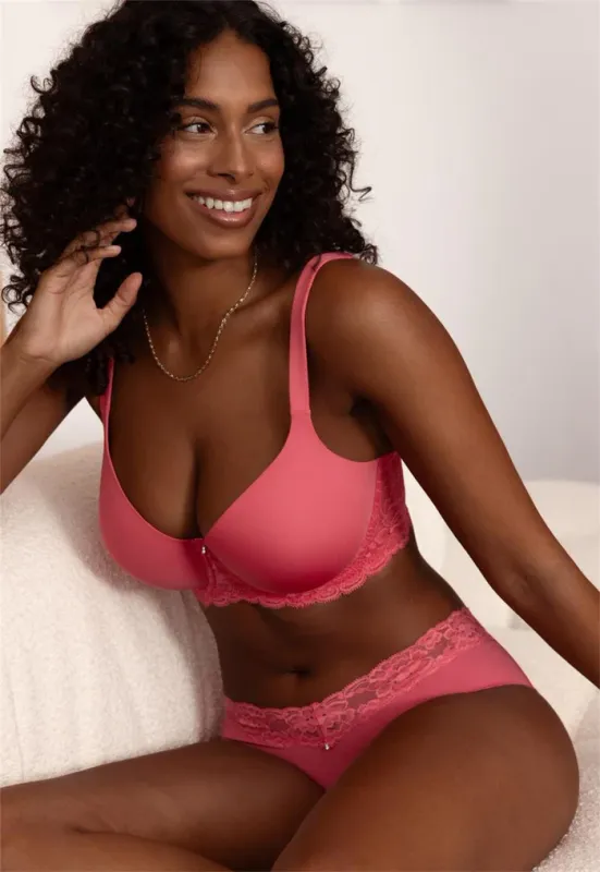 Montelle Pure Plus Full Coverage T-Shirt Bra Spiced Coral