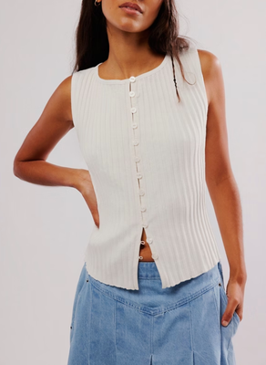 Free People Tilly Vest Ivory