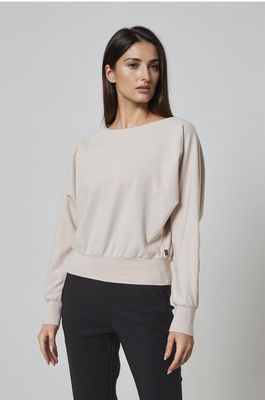 MPG Comfort Lite Boat Neck Long Sleeve Stone