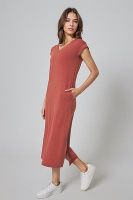 MPG Serene Sleeveless Maxi Dress Cedar Wood