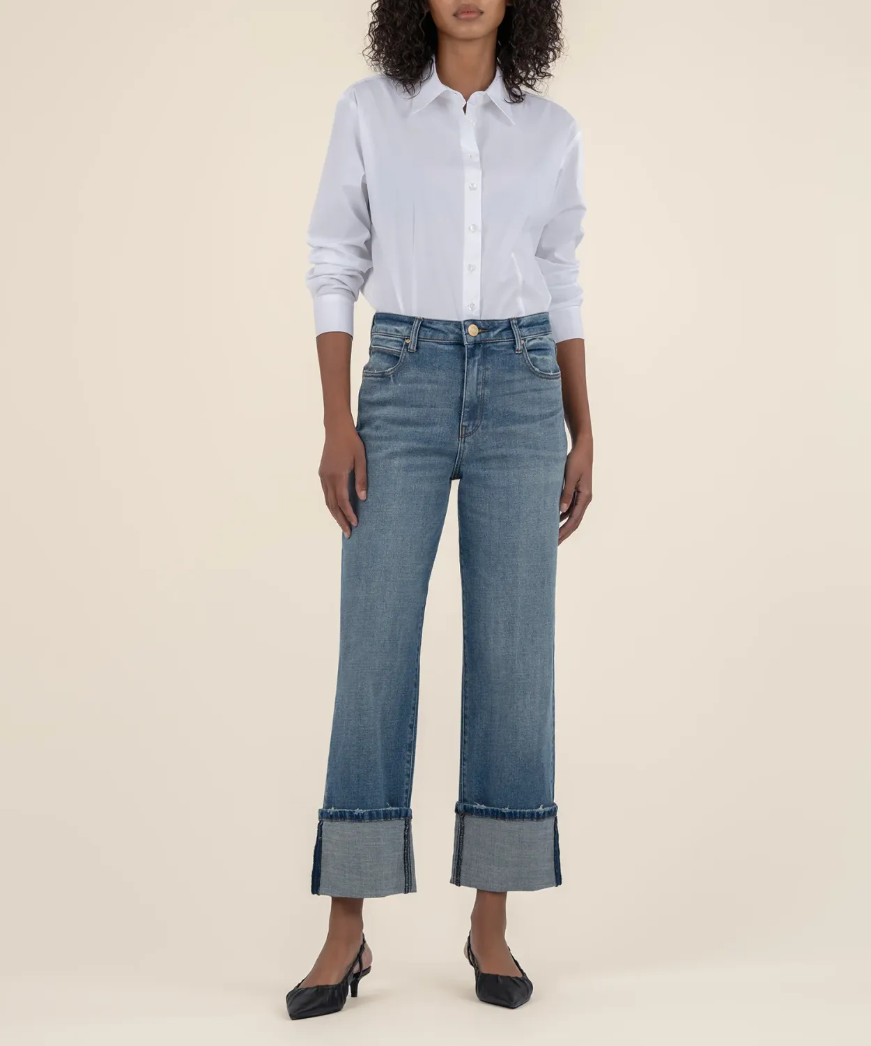 Kut From The Kloth Sienna Wide Leg Roll Cuddle