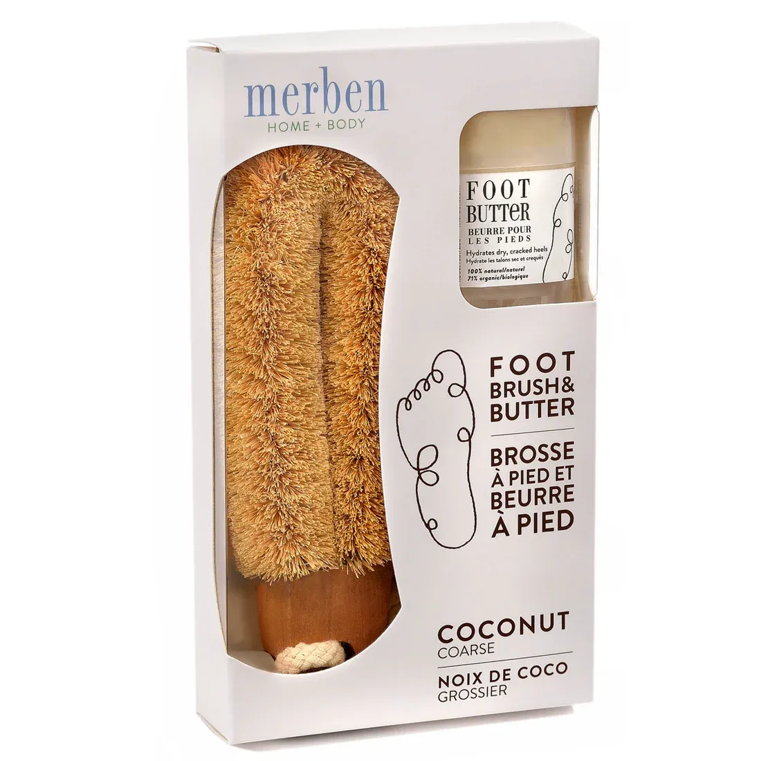 Merben Coconut Foot Brush w/ Foot Butter