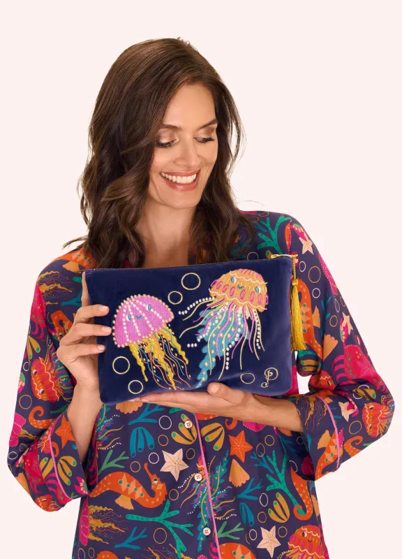 Powder Zip Pouch Jolly Jellies Navy