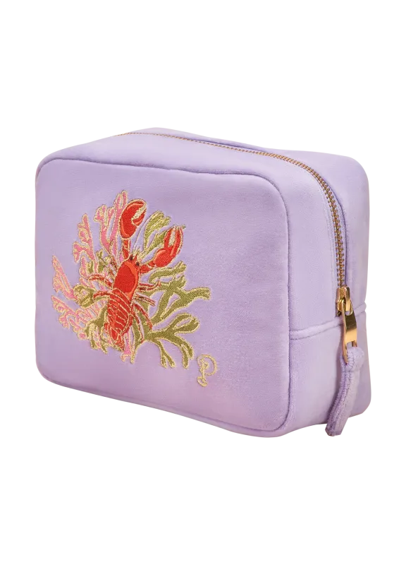 Powder Make Up Bag Lobster Buddies Lavender