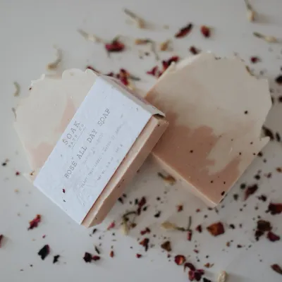 Soak Bath Co Rose All Day Soap Bar