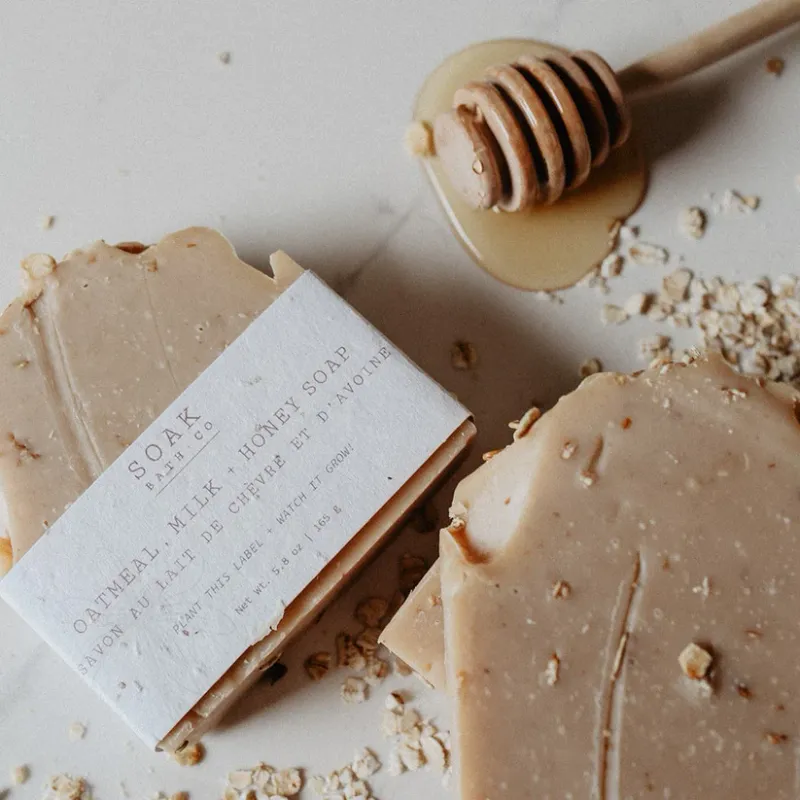 Soak Bath Co Oatmeal, Milk and Honey Soap Bar
