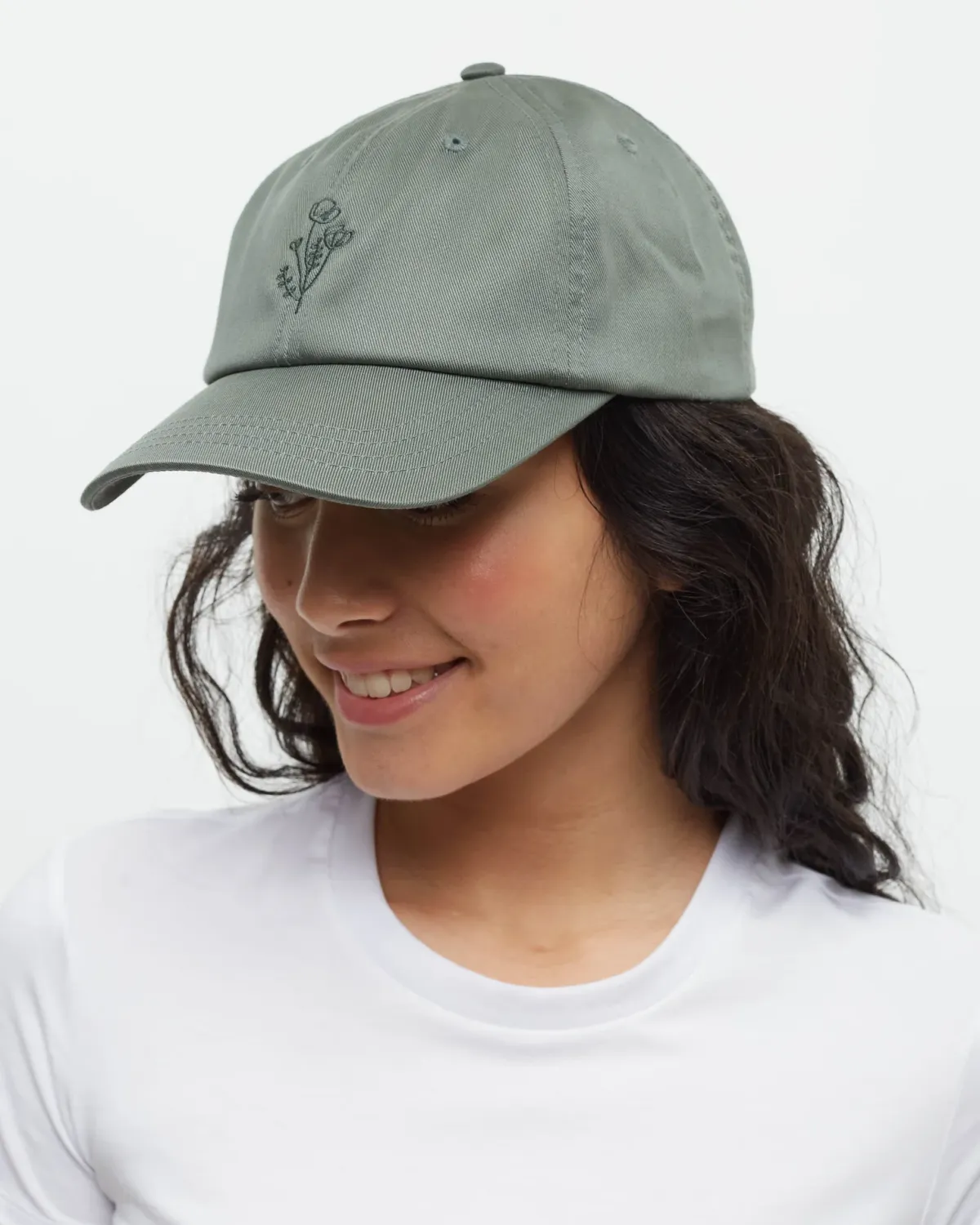 Ten Tree Flower Embroidery Peak Hat