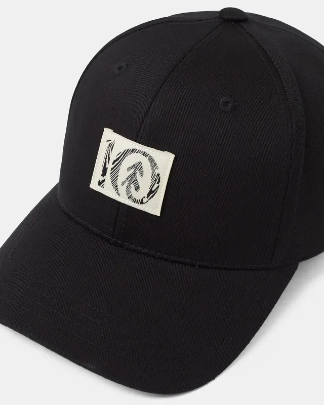 Ten Tree Woodgrain Ten Patch Elevation Hat Meteorite Black