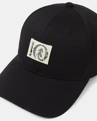Ten Tree Woodgrain Ten Patch Elevation Hat Meteorite Black