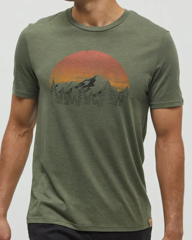 Ten Tree M Vintage Sunset T-Shirt Deep Olive Heath