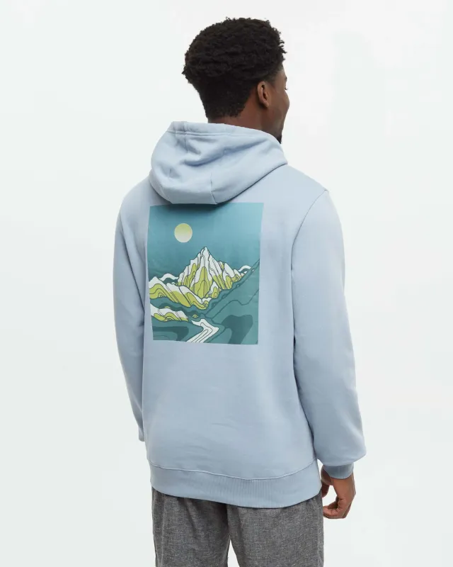Ten Tree M Emerald Edge Hoodie Blue Haze/Bistro Green