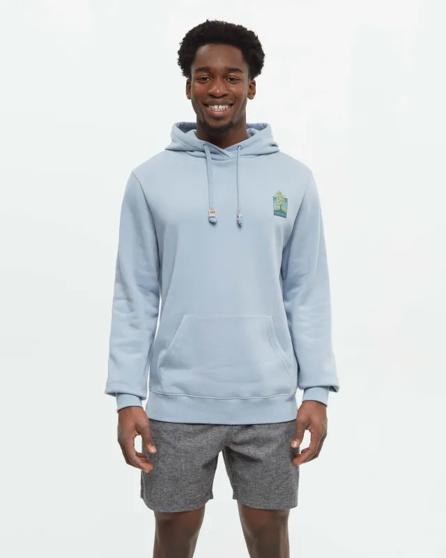 Ten Tree M Emerald Edge Hoodie Blue Haze/Bistro Green