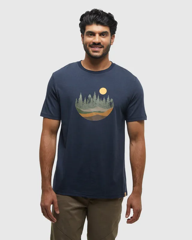 Ten Tree M Love Flourishes T-Shirt Midnight Blue/Deep Lichen Green