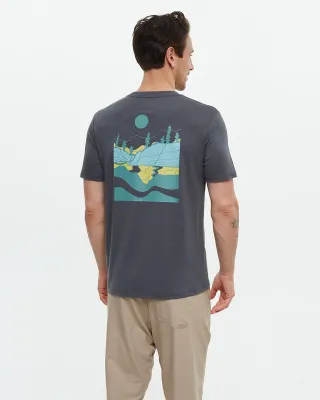 Ten Tree M Emerald Edge T-Shirt Graphite/Sagebrush G
