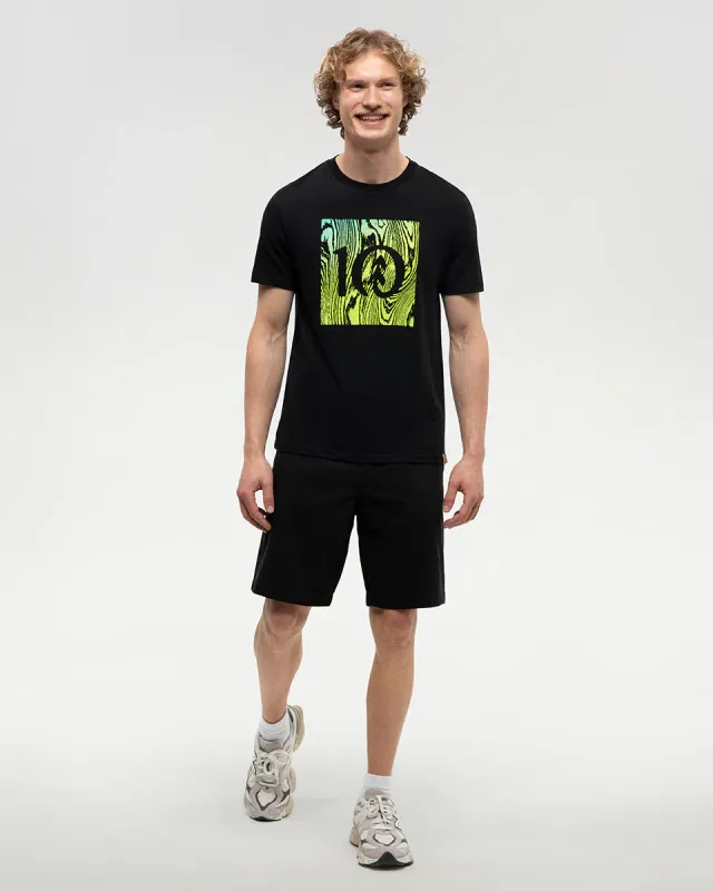 Ten Tree M Restoration Woodblock T-Shirt Meteorite