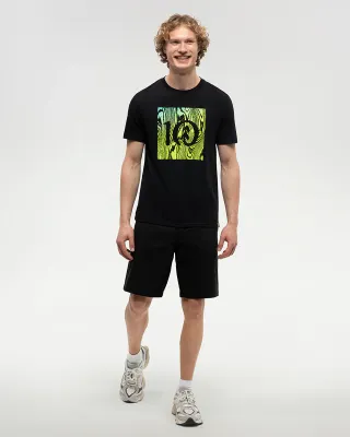 Ten Tree M Restoration Woodblock T-Shirt Meteorite