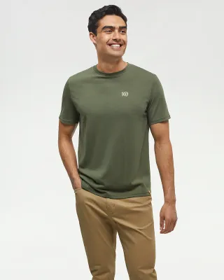 Ten Tree M Woodblock Ten T-Shirt Deep Olive/Sunray