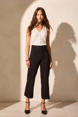 Tribal Signature High Rise Fly Front Capri