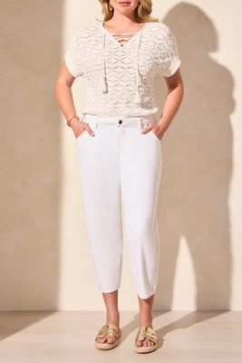 Tribal Audrey Girlfriend Barrel Jeans Coconut Milk