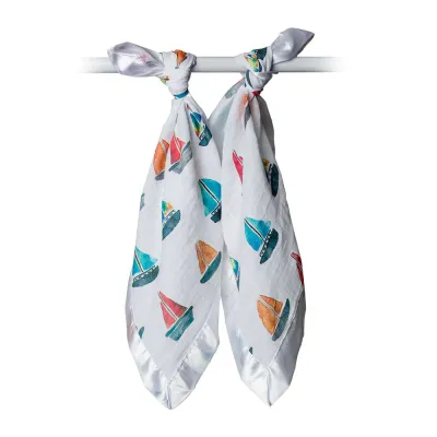 Lulujo 2Pack Security Blankets Sailboats