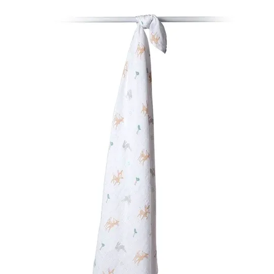 Lulujo Classic Muslin Swaddle Blanket XL Little Fawn