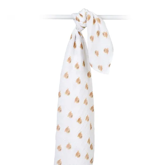 Lulujo Muslin Swaddle Blanket Highland Cow
