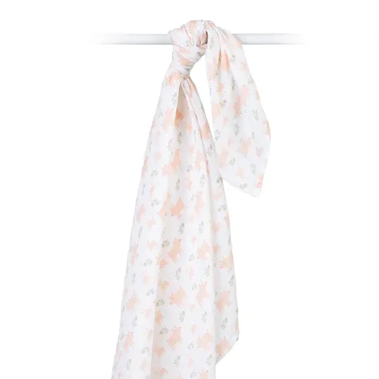 Lulujo Muslin Swaddle Blanket Pigs