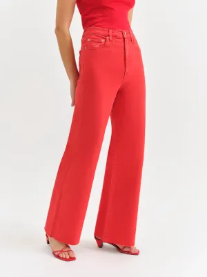 Daze Far Out High Rise Wide Leg Cherry