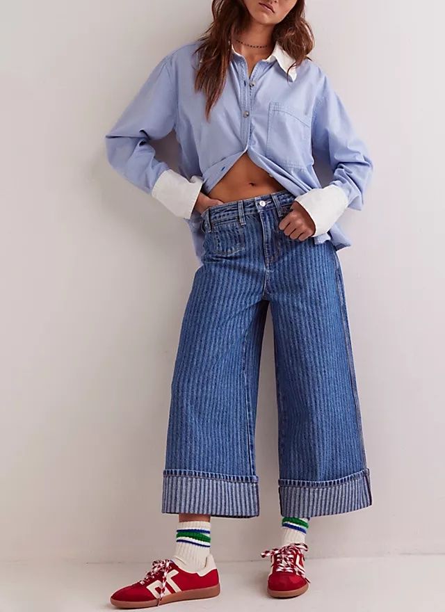 Free People Brette Cropped Wide Leg