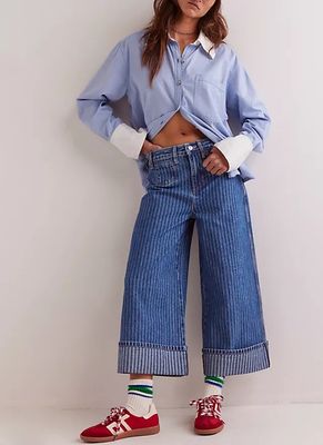 Free People Brette Cropped Wide Leg