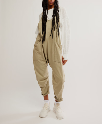 Free People Hot Shot Onesie Sage Stone