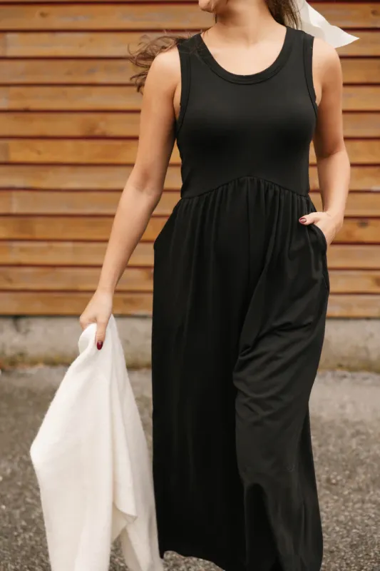 Smash + Tess Colbie Wide Leg Romper Black