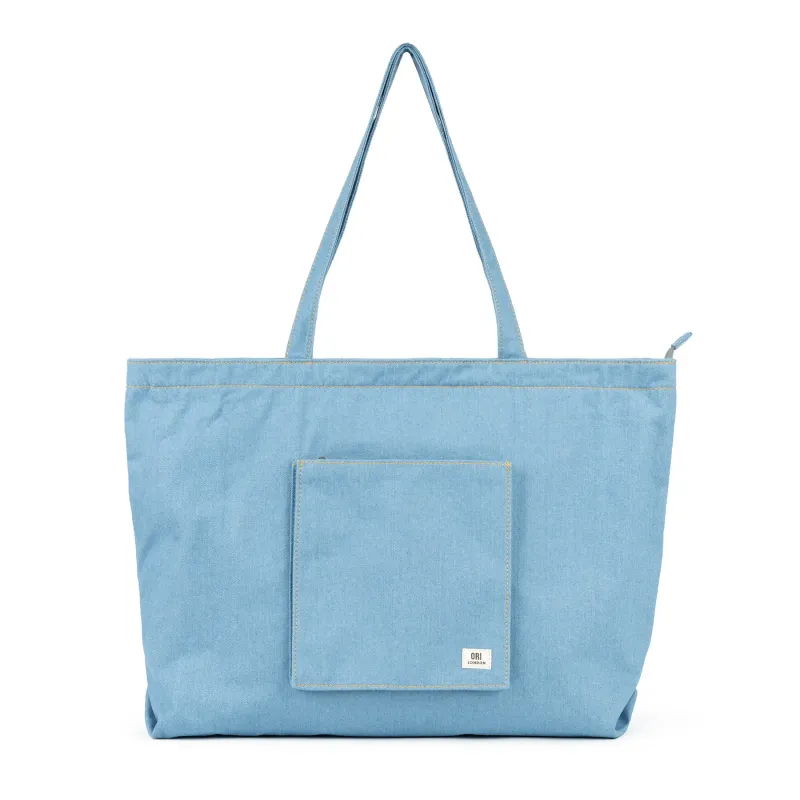 ORI London Portobello Light Wash Denim Large Tote