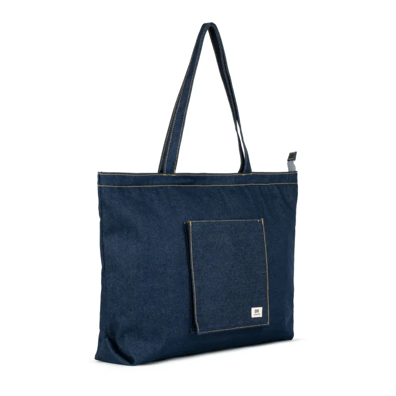 ORI London Portobello Dark Wash Denim Large Tote