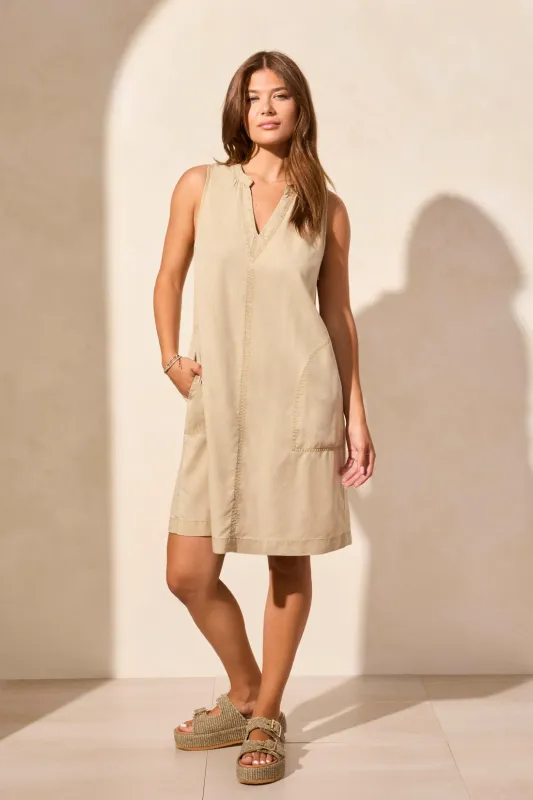 Tribal Flowy Dusty Sand Dress