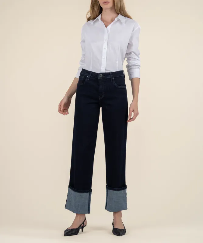 Kut From The Kloth Charlotte HR Wide Leg Roll Up