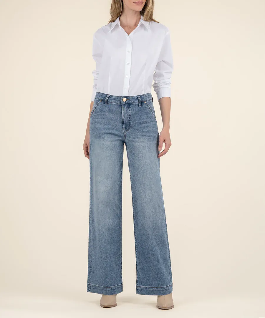 Kut From The Kloth Jodi FAB AB Wide Leg Slash Pocket Vital